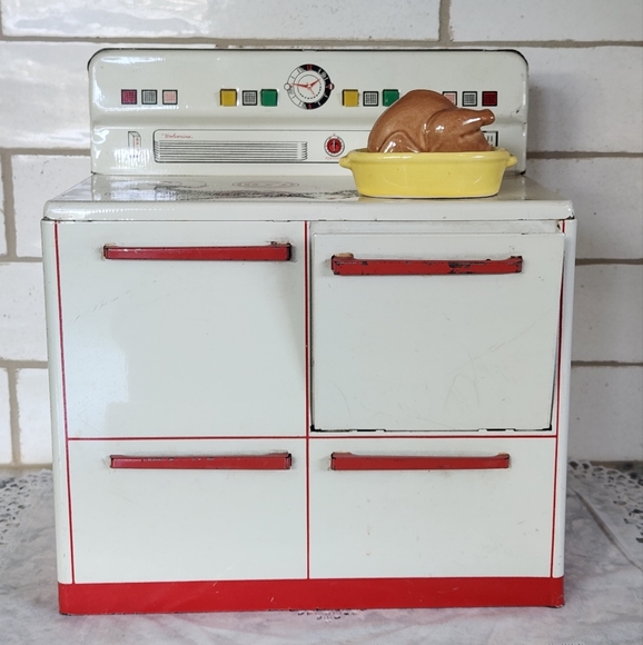 Vintage 1950s Wolverine Tin Litho Play Toy Stove/Oven - Picture 10 of 11